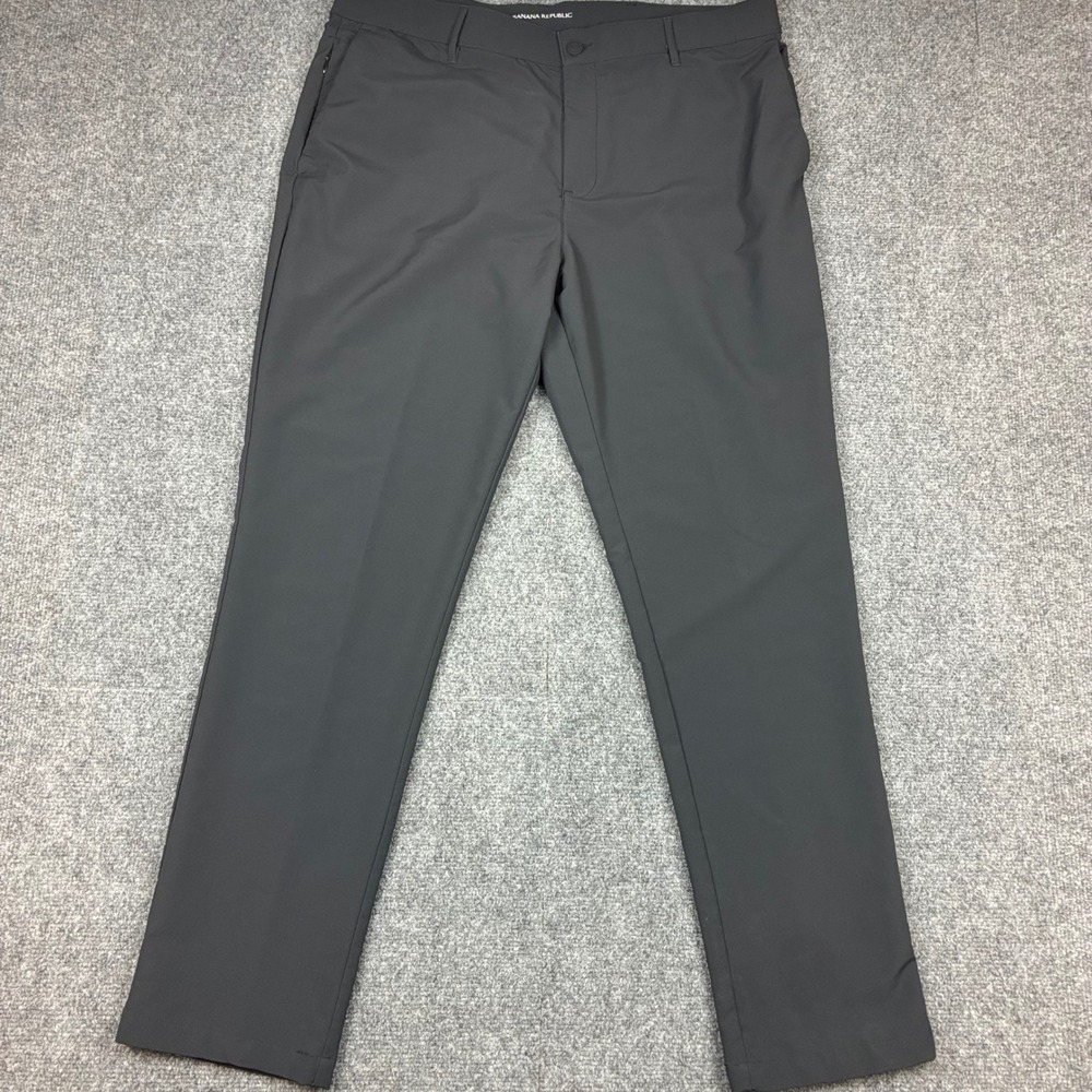 Banana Republic Mens Size 38x32 Performance Chinos Dark Gray Tech Pants